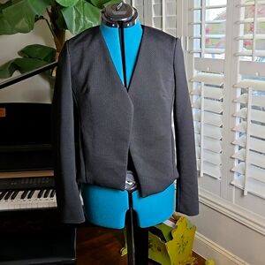 Forever 21 Black Polyester Long Sleeve Minimalist Jacket - Size Small